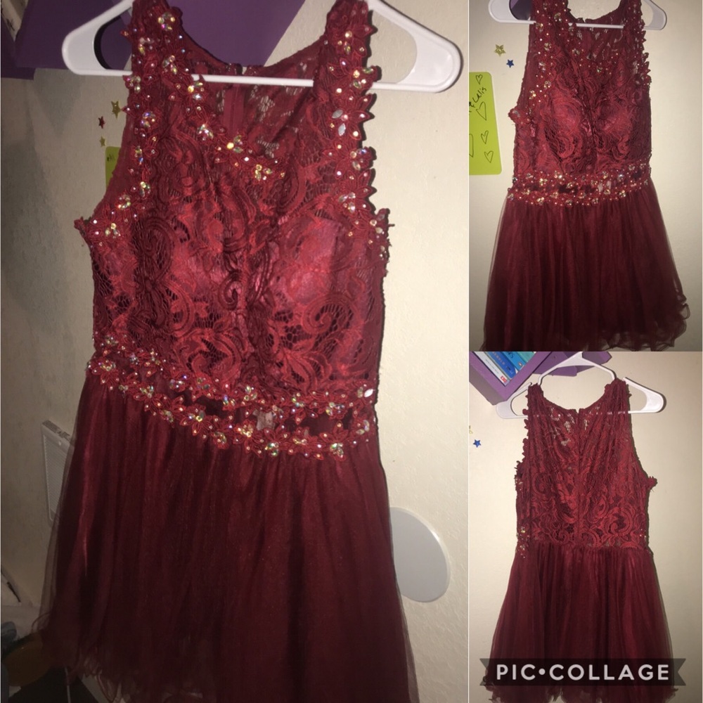Burgundy Homecoming Dress